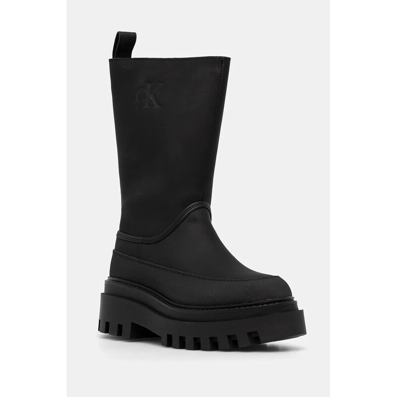 Gumáky Calvin Klein Jeans FLATFORM RAINBOOT HIGH MG R 58163994