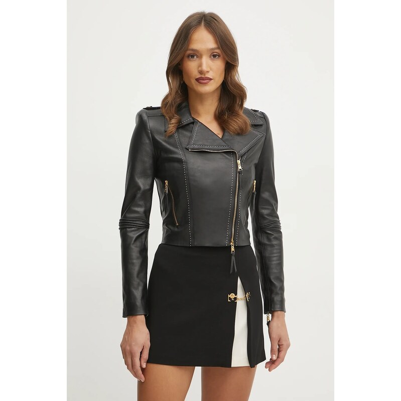 Kožená bunda Elisabetta Franchi 63998304