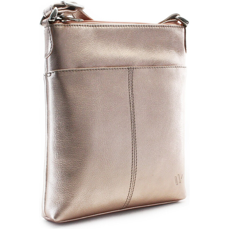 Arwel Ružovozlatá dámska kožená zipsová kabelka 212-3013-01 NAP 66089649