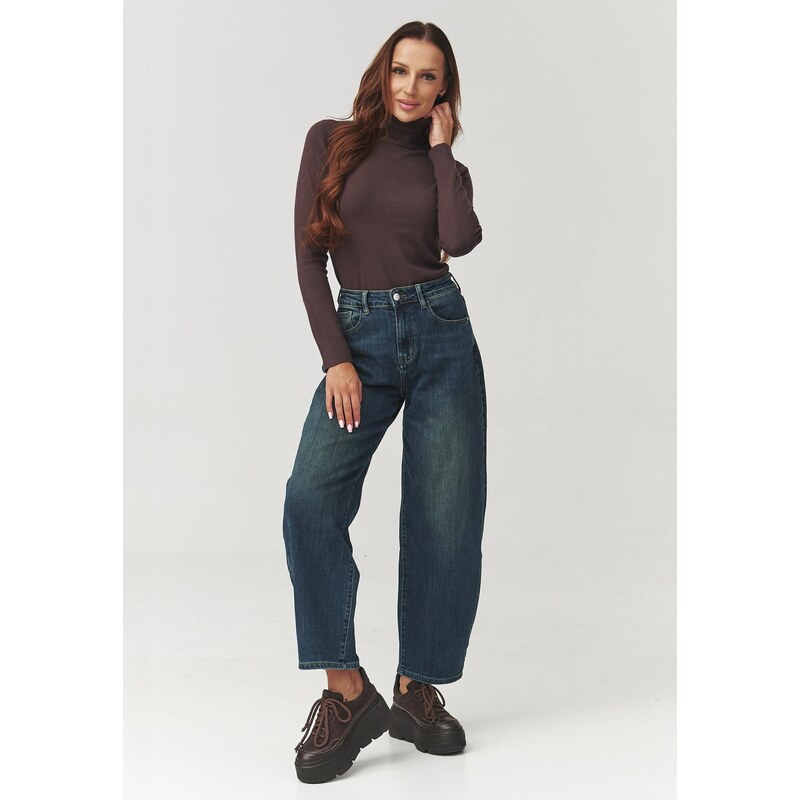 Makadamia Dámske džínsy voľného strihu | tmavá jeans C13 66089675