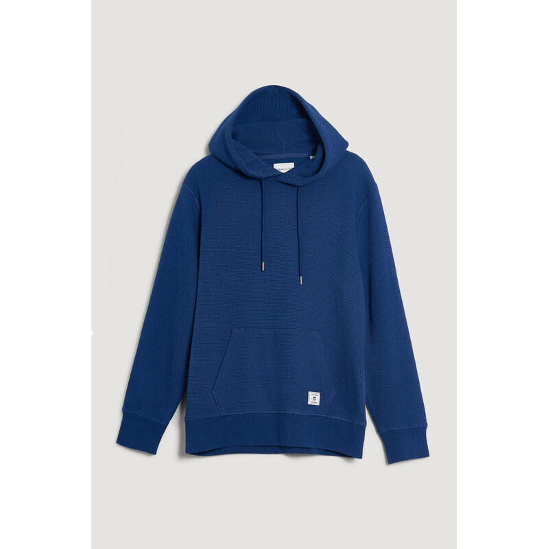 MIKINA GANT WAFFLE TEXTURE HOODIE PERSIAN BLUE 66091398