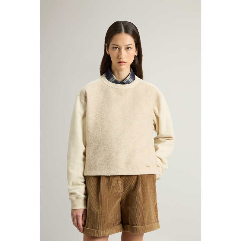 MIKINA WOOLRICH MIXED FLEECE CREWNECK 66091381