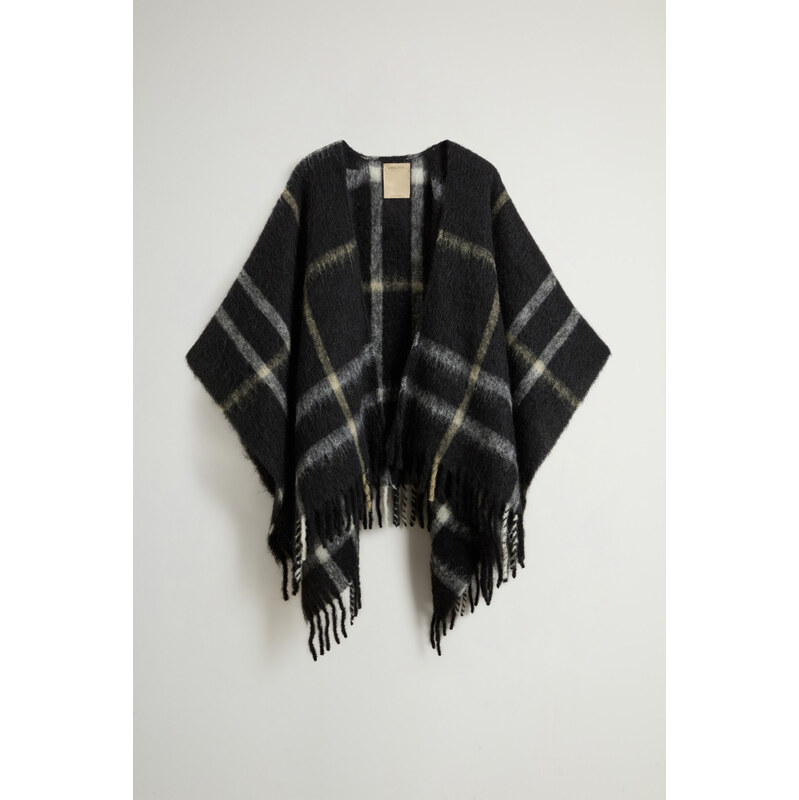 PONČO WOOLRICH BRUSHED ALPACA CHECK CAPE 67047608