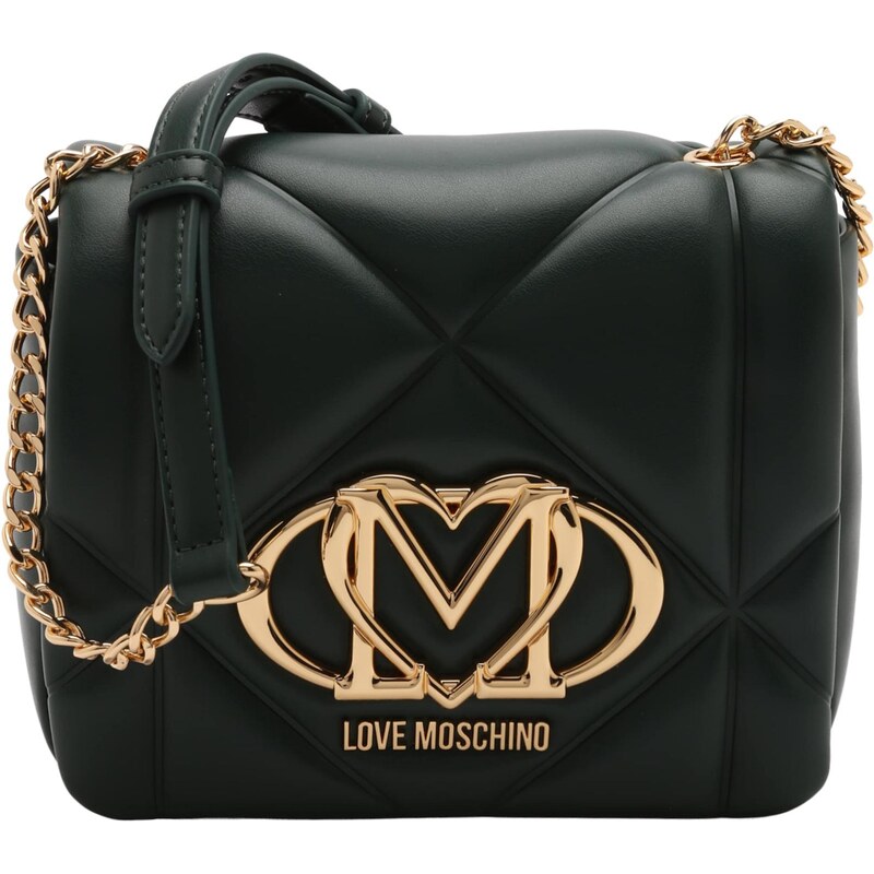 Love Moschino Taška cez rameno zlatá / tmavozelená 66091072