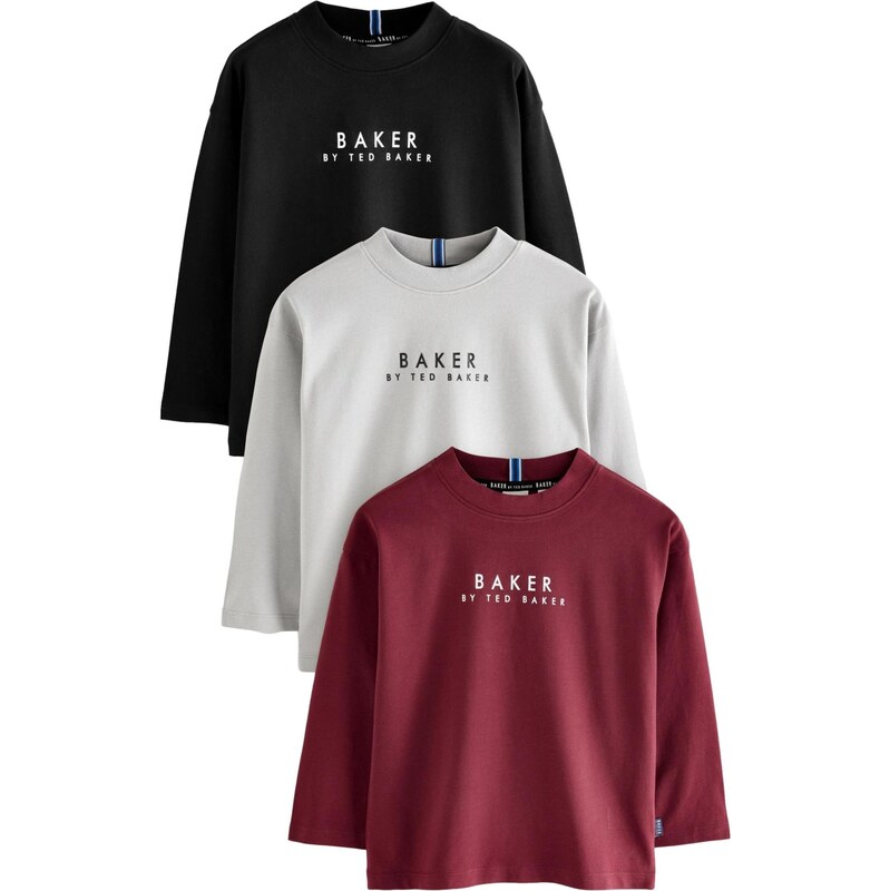 Baker by Ted Baker Tričko burgundská / čierna / biela 66090994