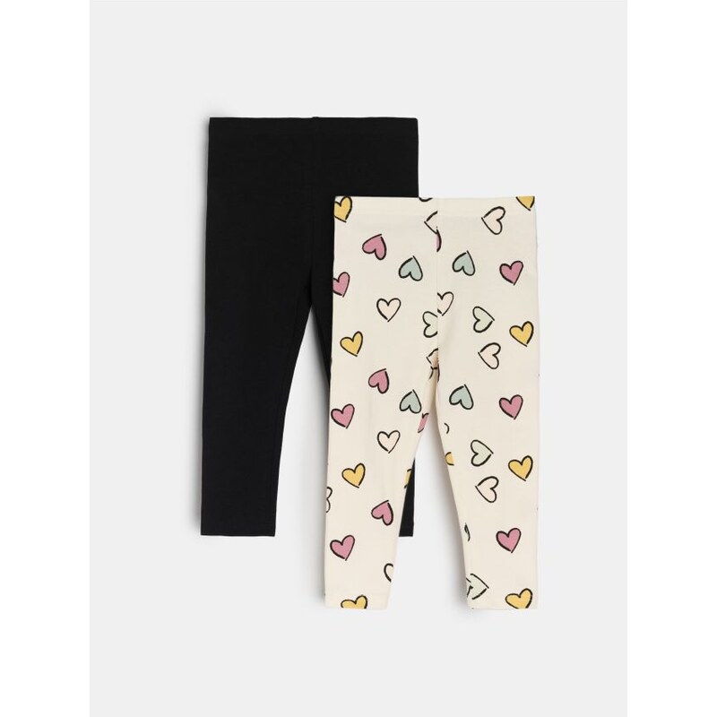 Sinsay - Súprava 2 legín - krémová 66090781