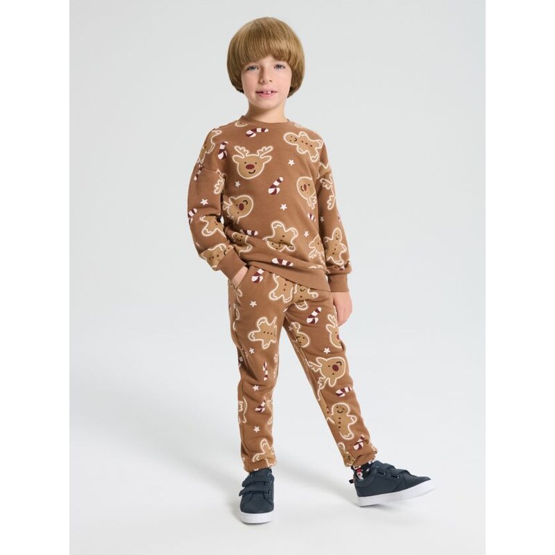 Sinsay - Teplákové joggery - tmavohnedá 66090960