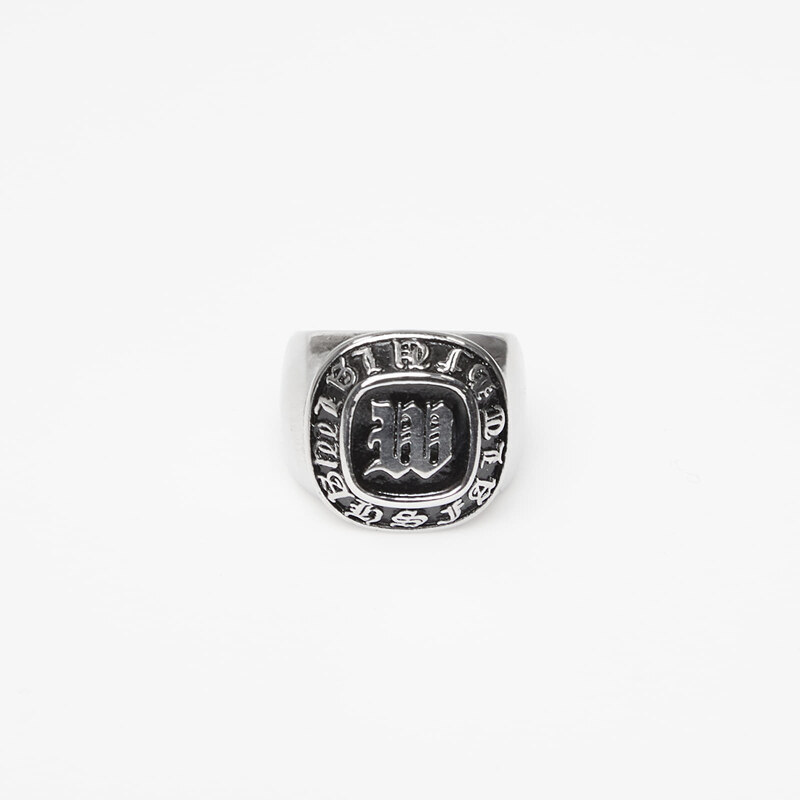 Wasted Paris U Champion Signet Ring Silver/ Black 7 66091760