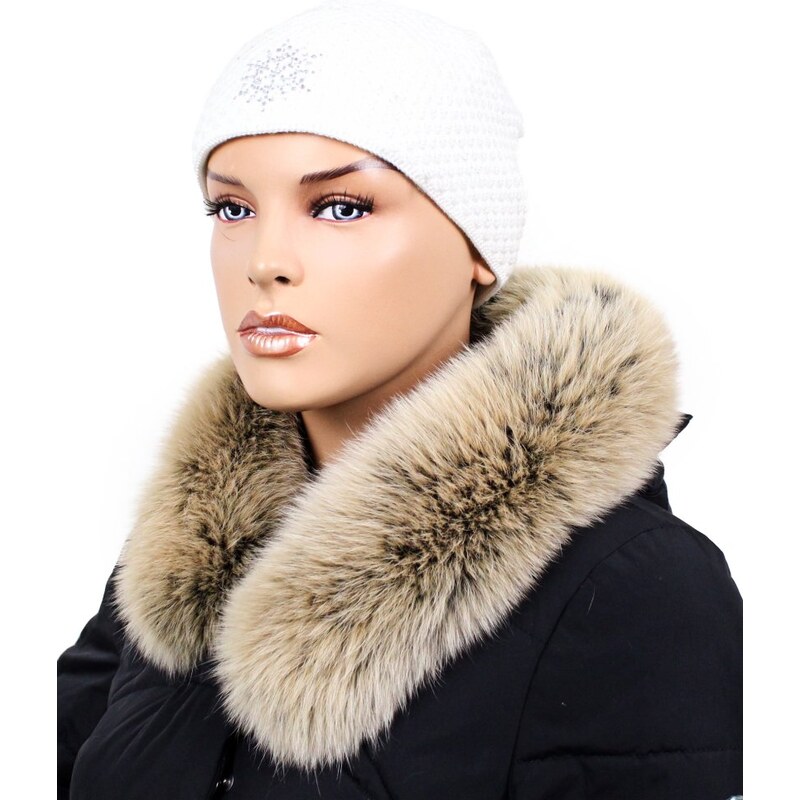 Sikora Kožušinový lem na kapucňu - golier líška snowtop čierno - 66092434