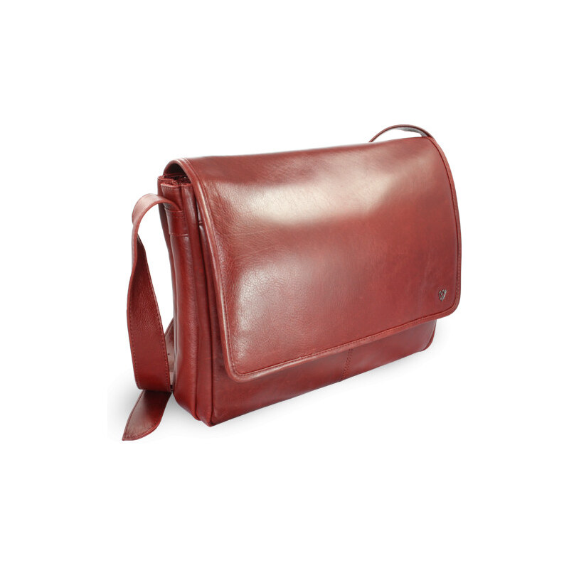 Arwel Červená kožená taška na notebook | červená 66094681