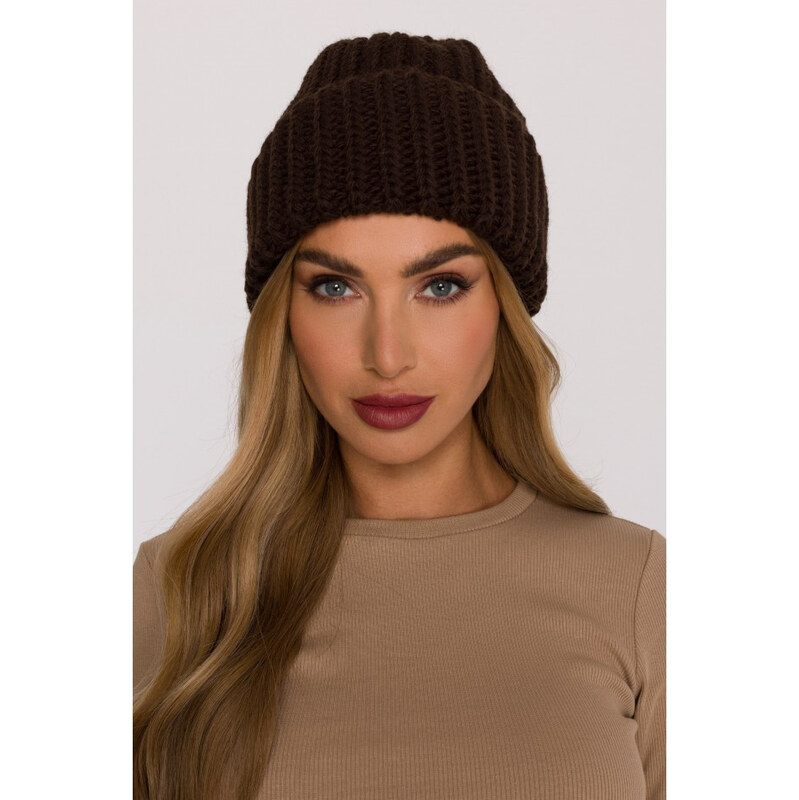 Moe M895 Rebrovaná čiapka - hnedá 67711575