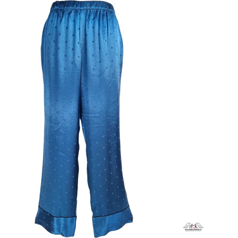 Victorias Secret Najmäkšie modré hodvábne saténové nohavice pre domov 46574829