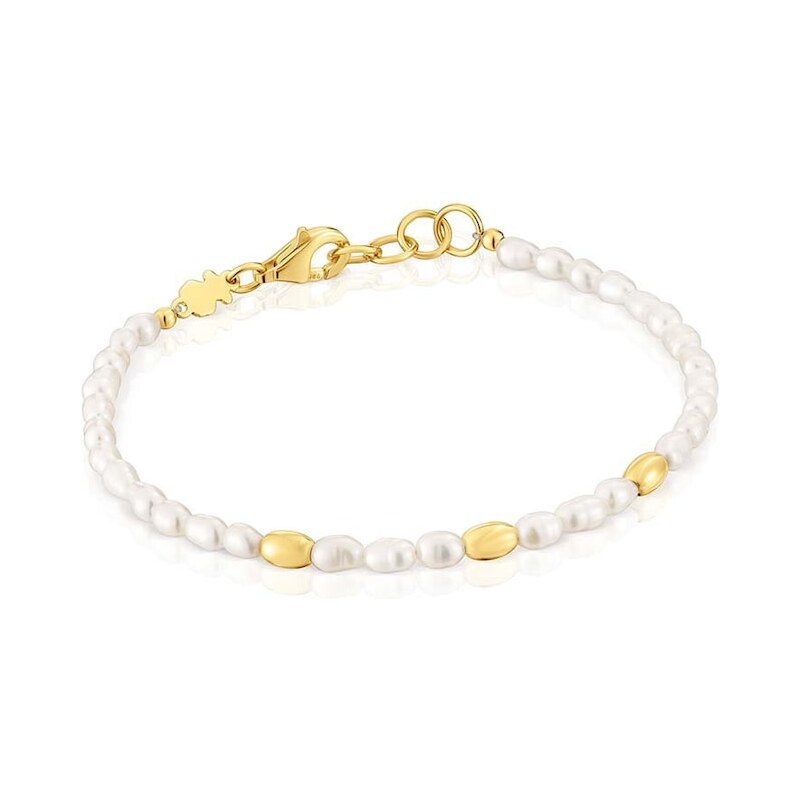 Strieborný pozlátený náramok Tous 64177906