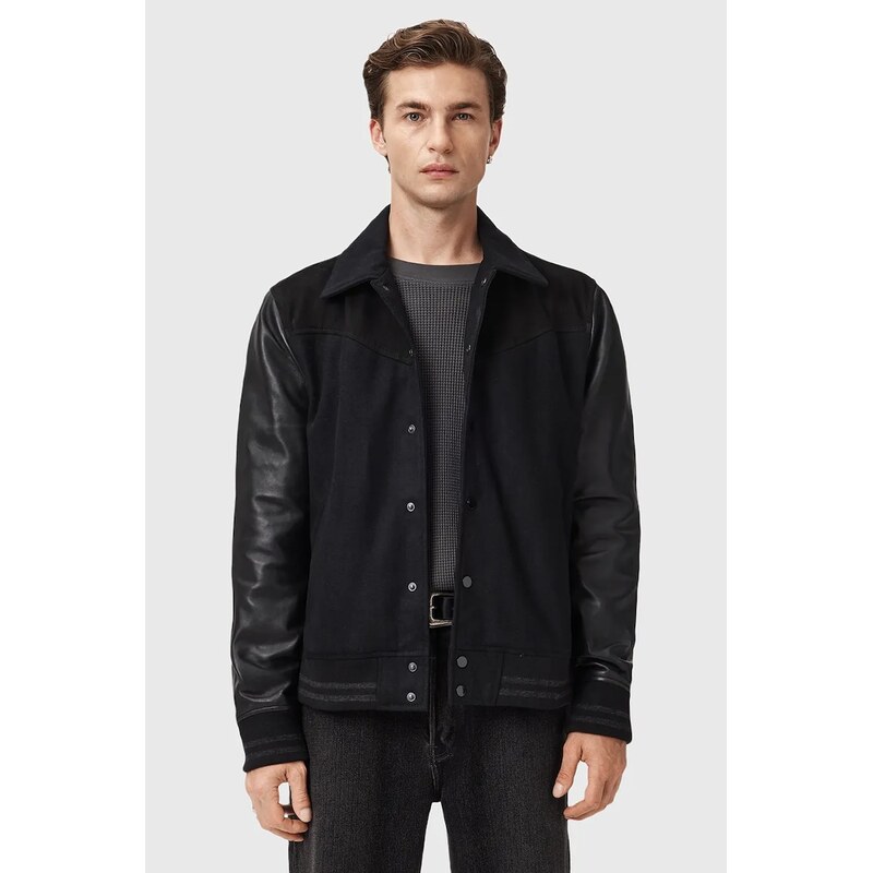 Kožená bunda AllSaints ENDLETON 66062347