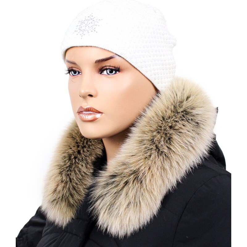 Sikora Kožušinový lem na kapucňu - golier líška snowtop čierno - 66096285