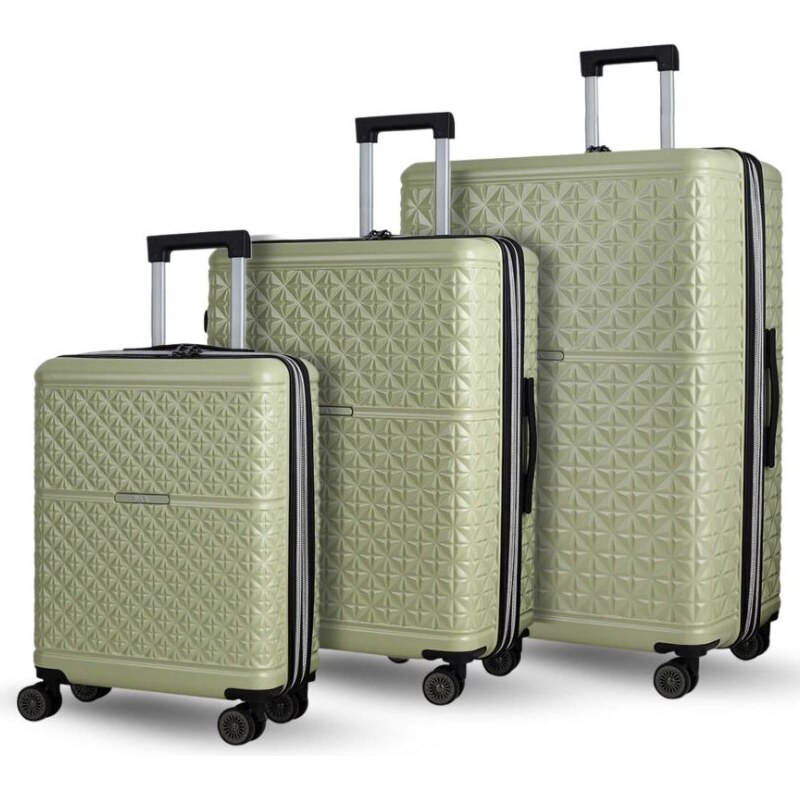 ROCK sada cestovných kufrov Maya – zelená 67280360