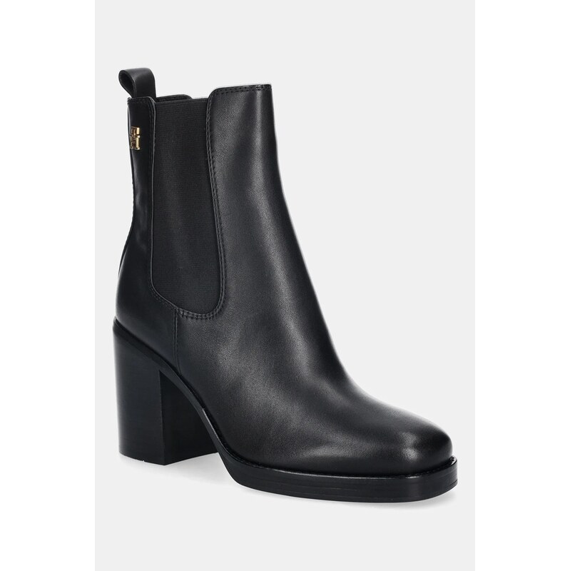 Kožené členkové topánky Tommy Hilfiger SQUARE TOE CHELSEA HIGH BLOCK 66096599