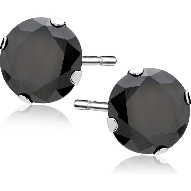 Olivie Strieborné náušnice BLACK RHODIUM 9900 66110508