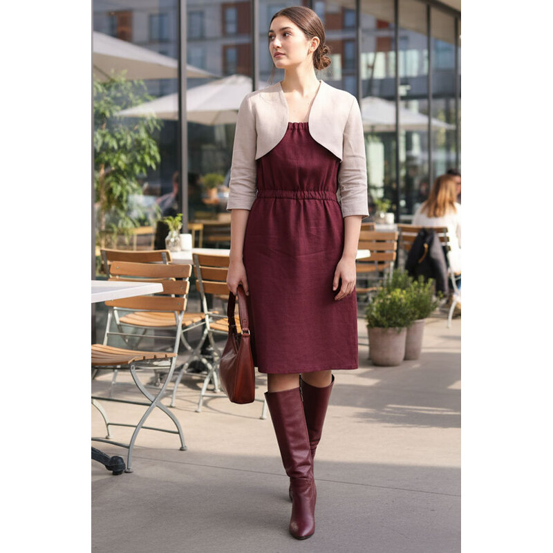 Krátke bolerko Lotika zo 100% lanu 35021079