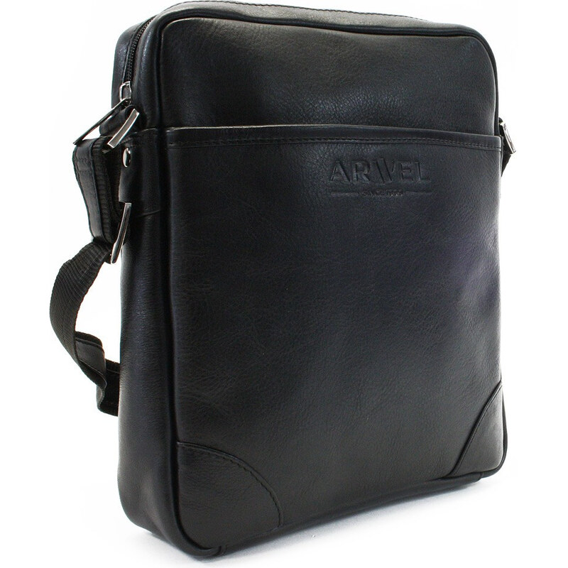 Arwel Čierny kožený pánsky crossbag | čierna 215-1713-60 VT 66101588