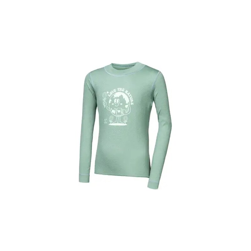 Sensor Merino DF Planet detské tričko dlhý rukáv Basil Green vel. 110 66102068