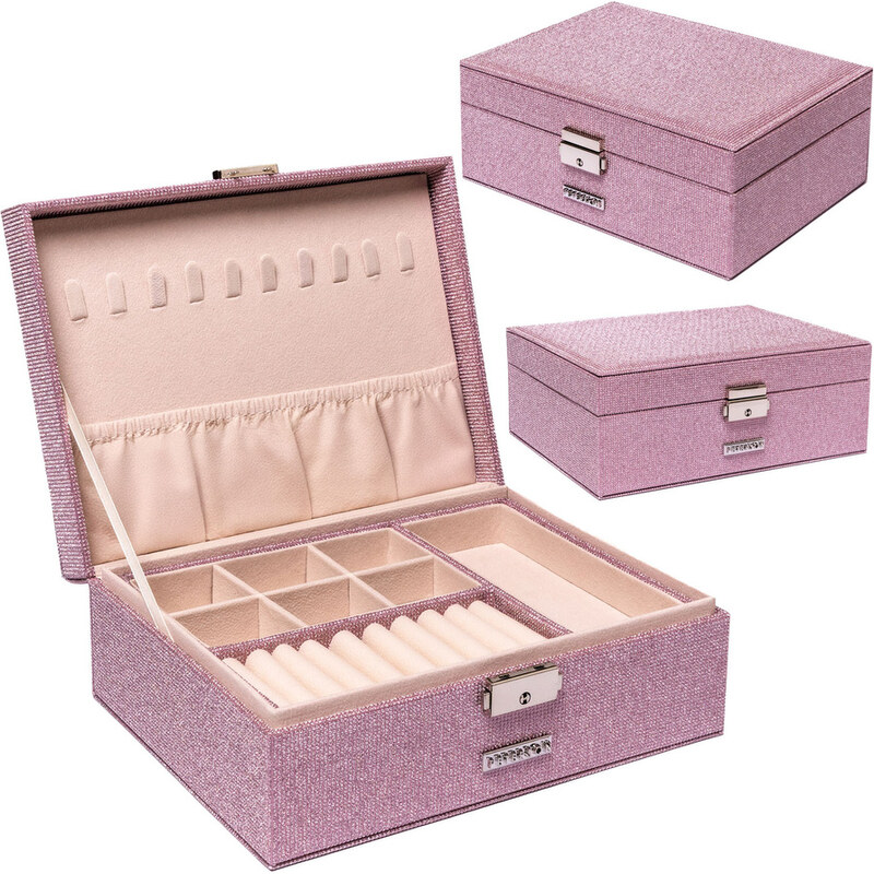 Ružová šperkovnica s kľúčikom - Peterson 66102912