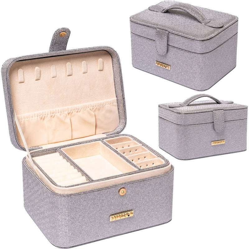 Sivá šperkovnica s magnetickým uzatváraním - Peterson 66102910