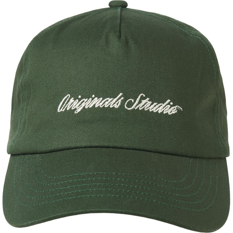 JACK & JONES Čiapka JACFRAME jedľová / biela 66105246