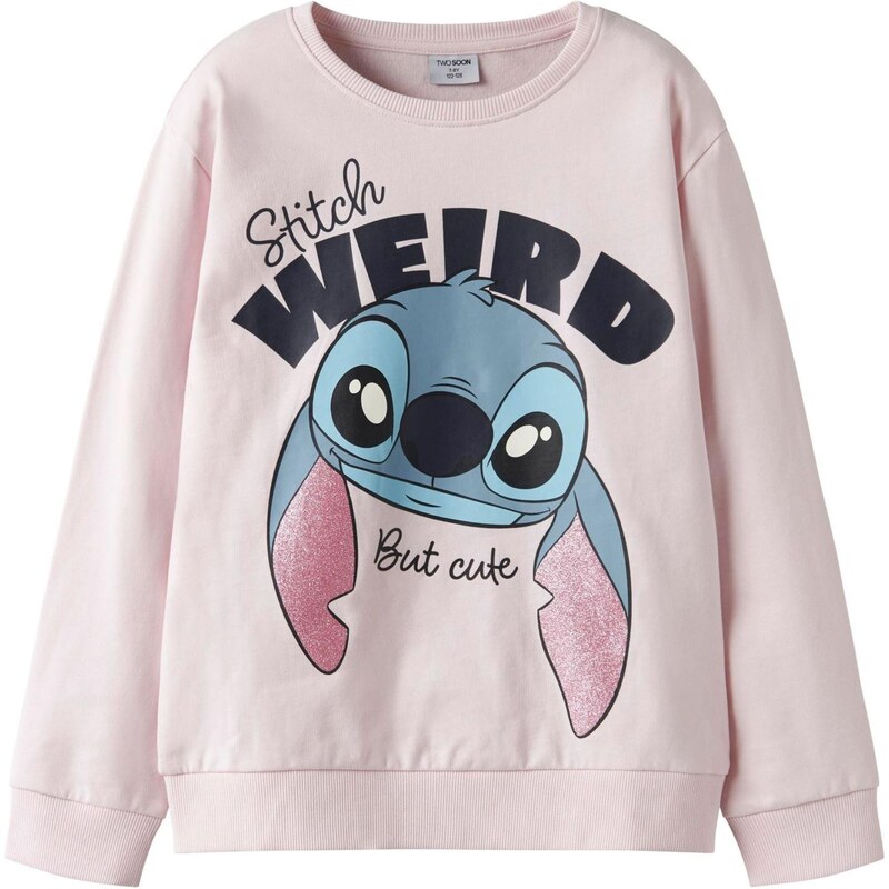 TWO SOON Mikina Stitch ružová / rosé / čierna / biela 66119867