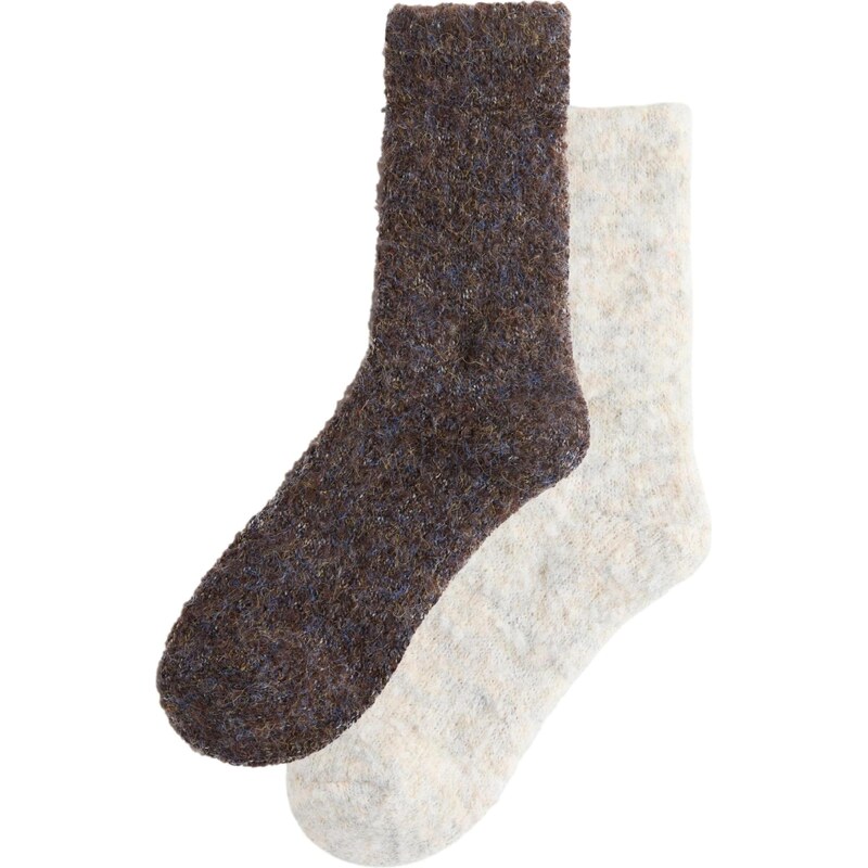 Next Ponožky nebielená / tmavohnedá 66105376