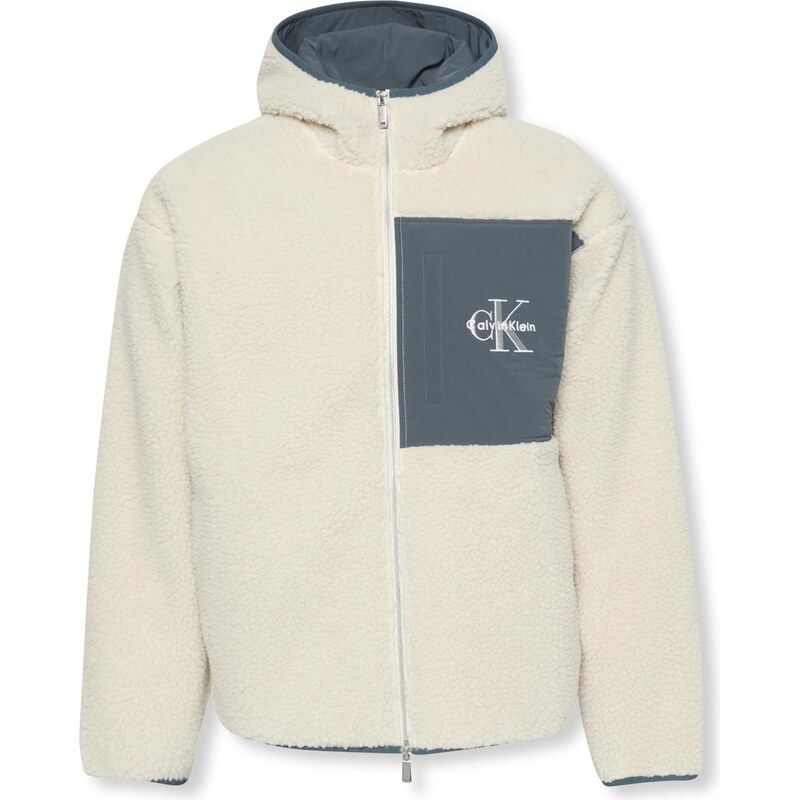 Calvin Klein Jeans Prechodná bunda nebielená / tmavosivá / biela 66105513