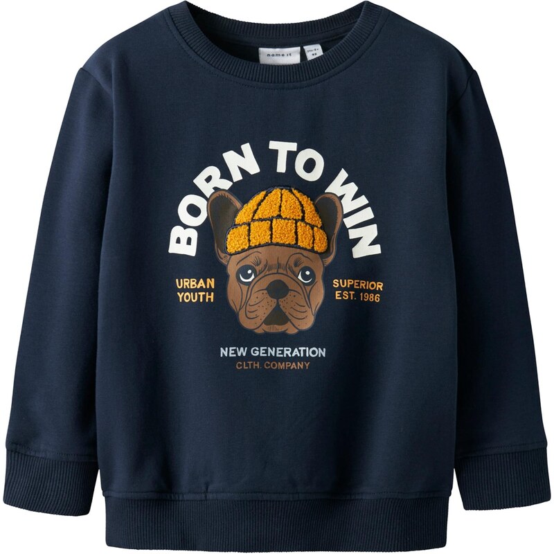 NAME IT Mikina NMMRIGUNA námornícka modrá / oranžová / biela 66105598