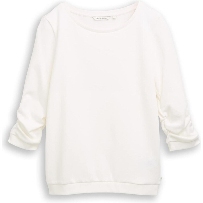 TOM TAILOR DENIM Mikina šedobiela 66105606