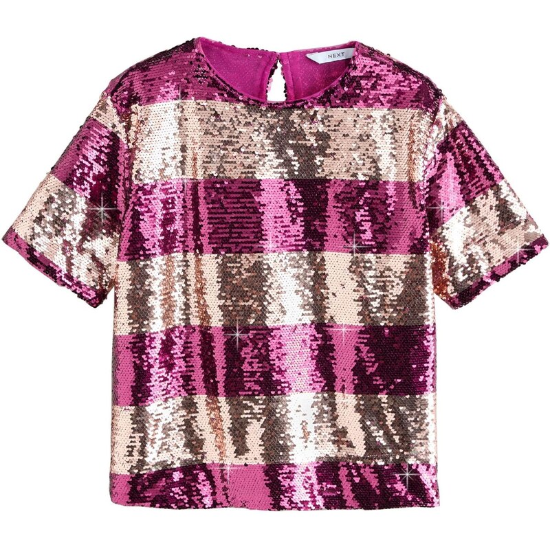 Next Tričko béžová / purpurová 66105639