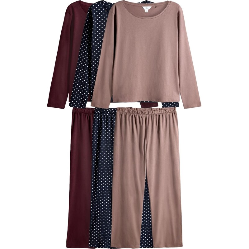 The Set Pyžamo púdrová / bordová / čierna / biela 66105798