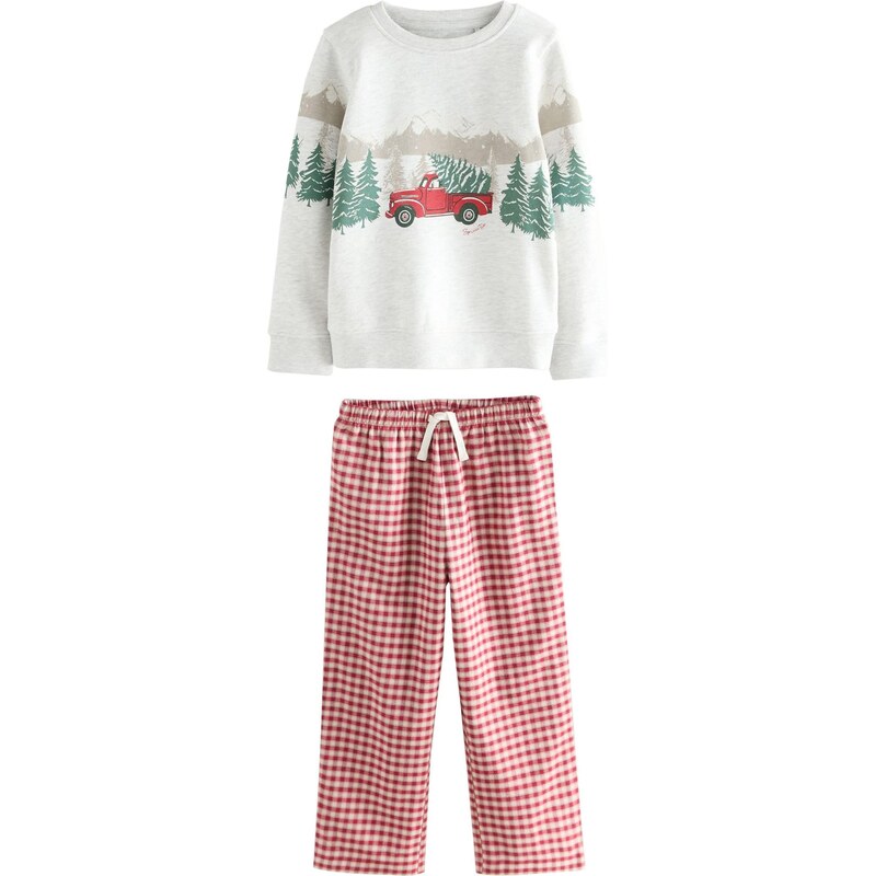 Next Pyžamo nebielená / jedľová / svetlozelená / červená 66105893