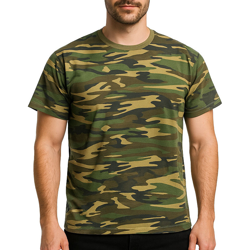 Pánske maskáčové tričko LG woodland 23594009