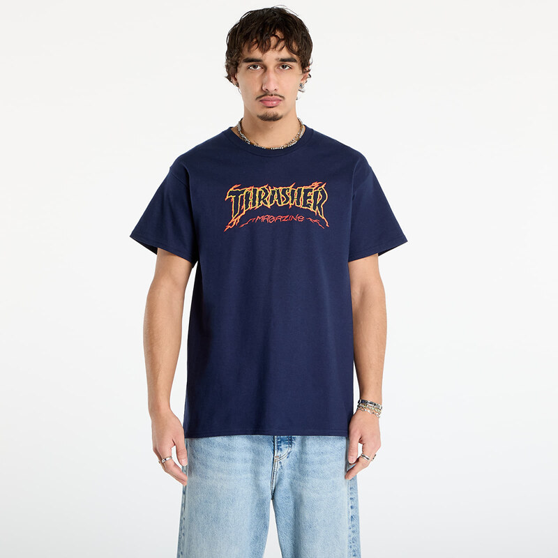 Tričko Thrasher Cracked by Exteenager T-Shirt Navy XL 66108172