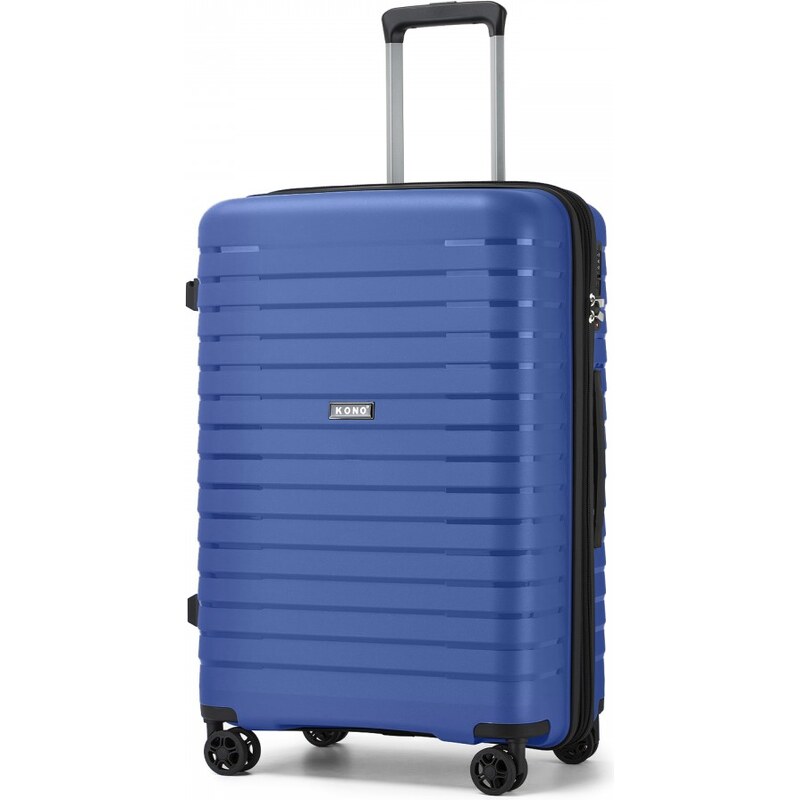 KONO Cestovný kufor - rozšíriteľný s držiakom na pohár, stredný, modrý 66109221