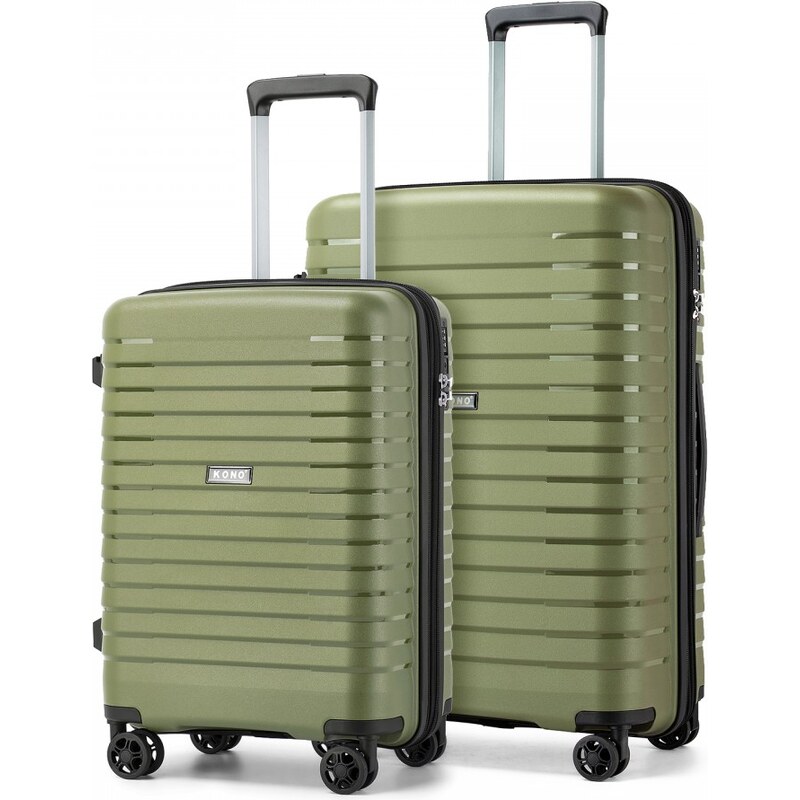 KONO 2 Set cestovných kufrov - rozšíriteľný s držiakom na pohár, 66109219
