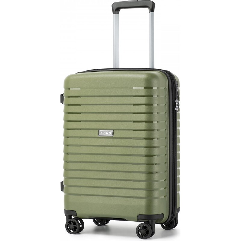 KONO Cestovný kufor - rozšíriteľný s držiakom na pohár, malý, zelený 66109227