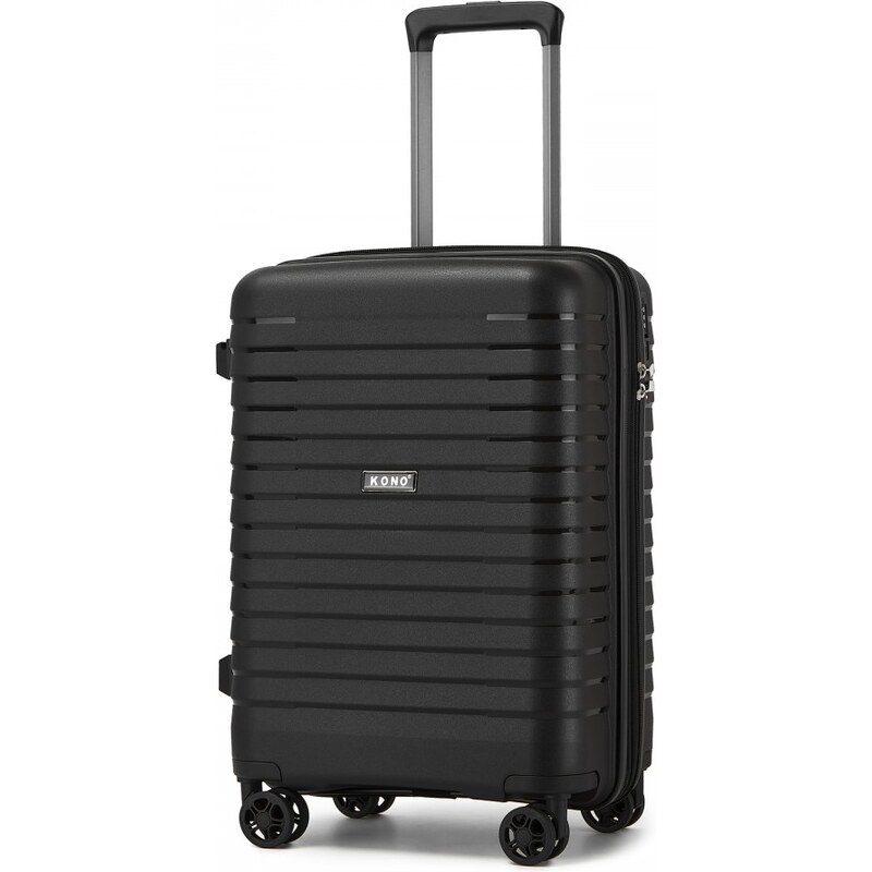 KONO Cestovný kufor - rozšíriteľný s držiakom na pohár, malý, čierny 66109228