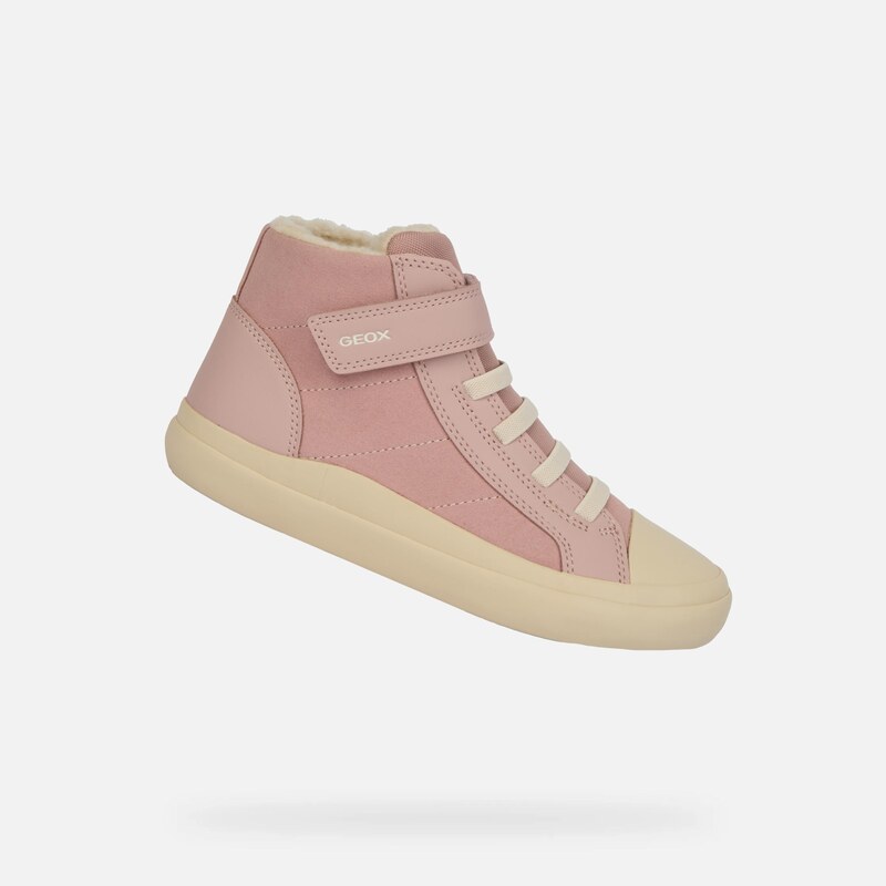 Pink Girls Geox Gisli Sneakers - Girls 66111809