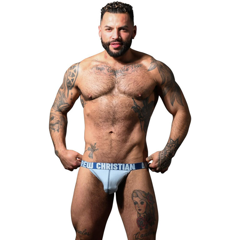Pánske jocksy Andrew Christian modre ALMOST NAKED (93595-PWBL) 66111911