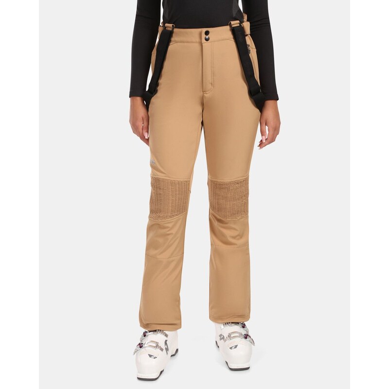 Dámske softshellové lyžiarske nohavice Kilpi DIONE-W béžová 66113397