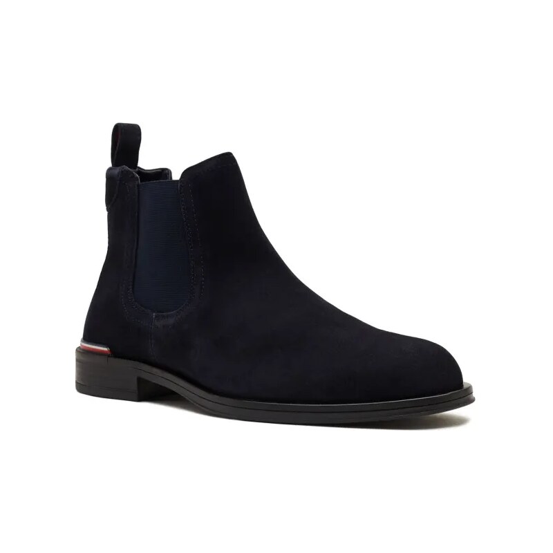 Tommy Hilfiger Jazdecké topánky Chelsea | semiš 45745101
