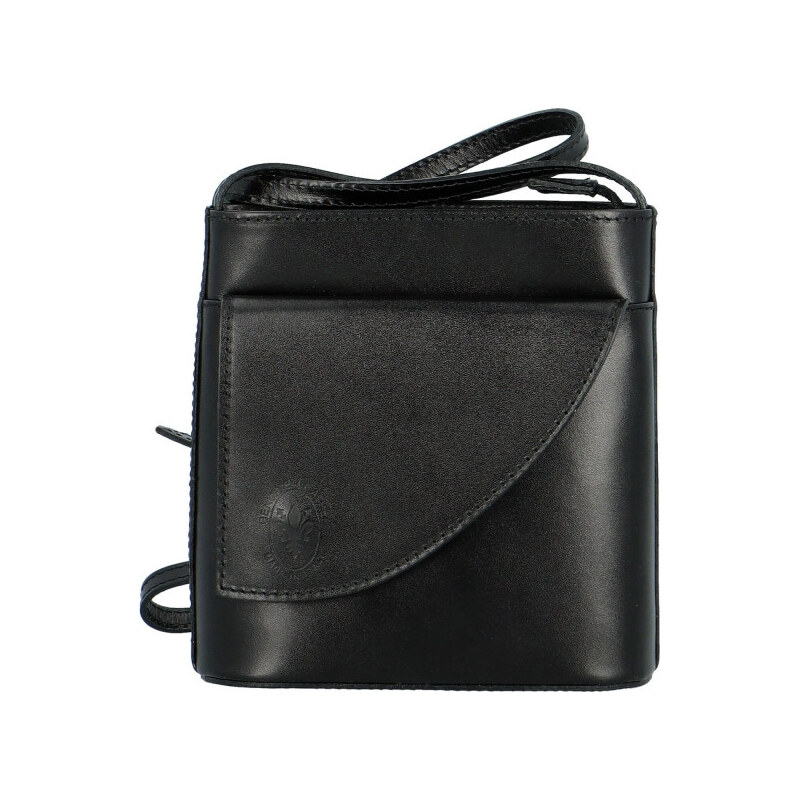 Delami Vera Pelle Dámska kožená crossbody kabelka čierna - Delami 51563420