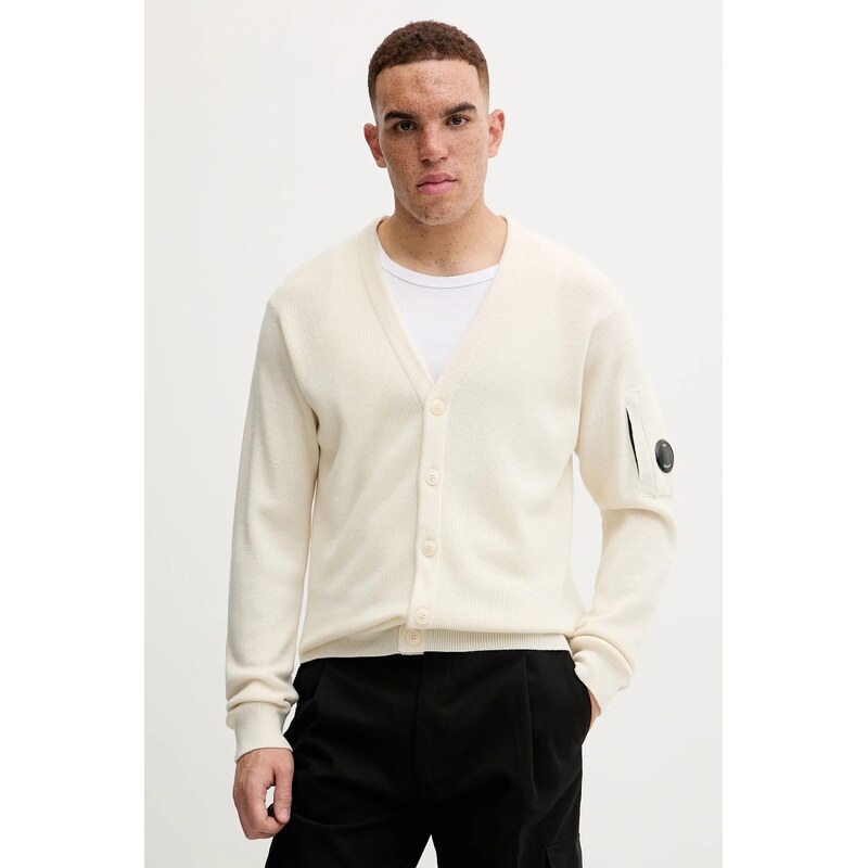 Vlnený kardigán C.P. Company Knitwear Cardigan In Re-Wool 67195555