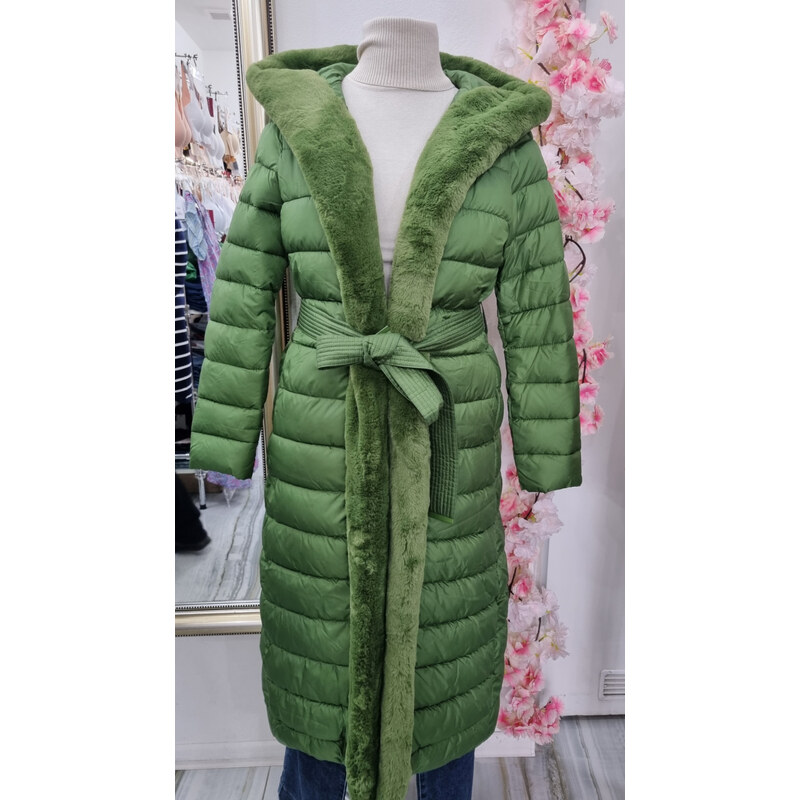 Katrins Fashion Štýlový zelený dámsky kabátik 66113572