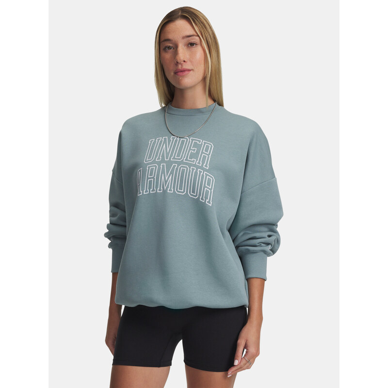 Under Armour Rival Flc OS Varsity Crew-GRN Womens Sweatshirt - Womens 66150339